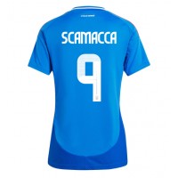 Maglie da calcio Italia Gianluca Scamacca #9 Prima Maglia Femminile Europei 2024 Manica Corta